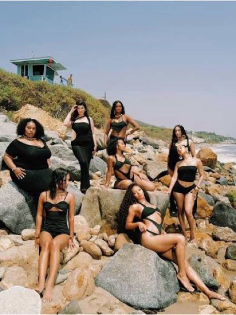 Waydamin Hot Mom Malibu Capsule One Piece, Black, M 🌴 🌊